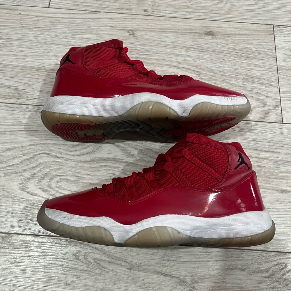 Jordan Red and White Sneakers